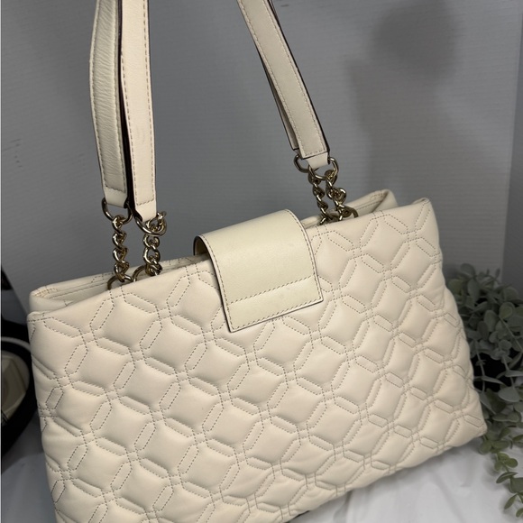Kate Spade light  Cream Quilted Tote Bag - Picture 16 of 16